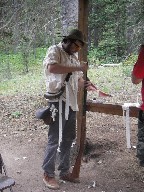 Loading a Black Powdwer Rifle at Clear Creek